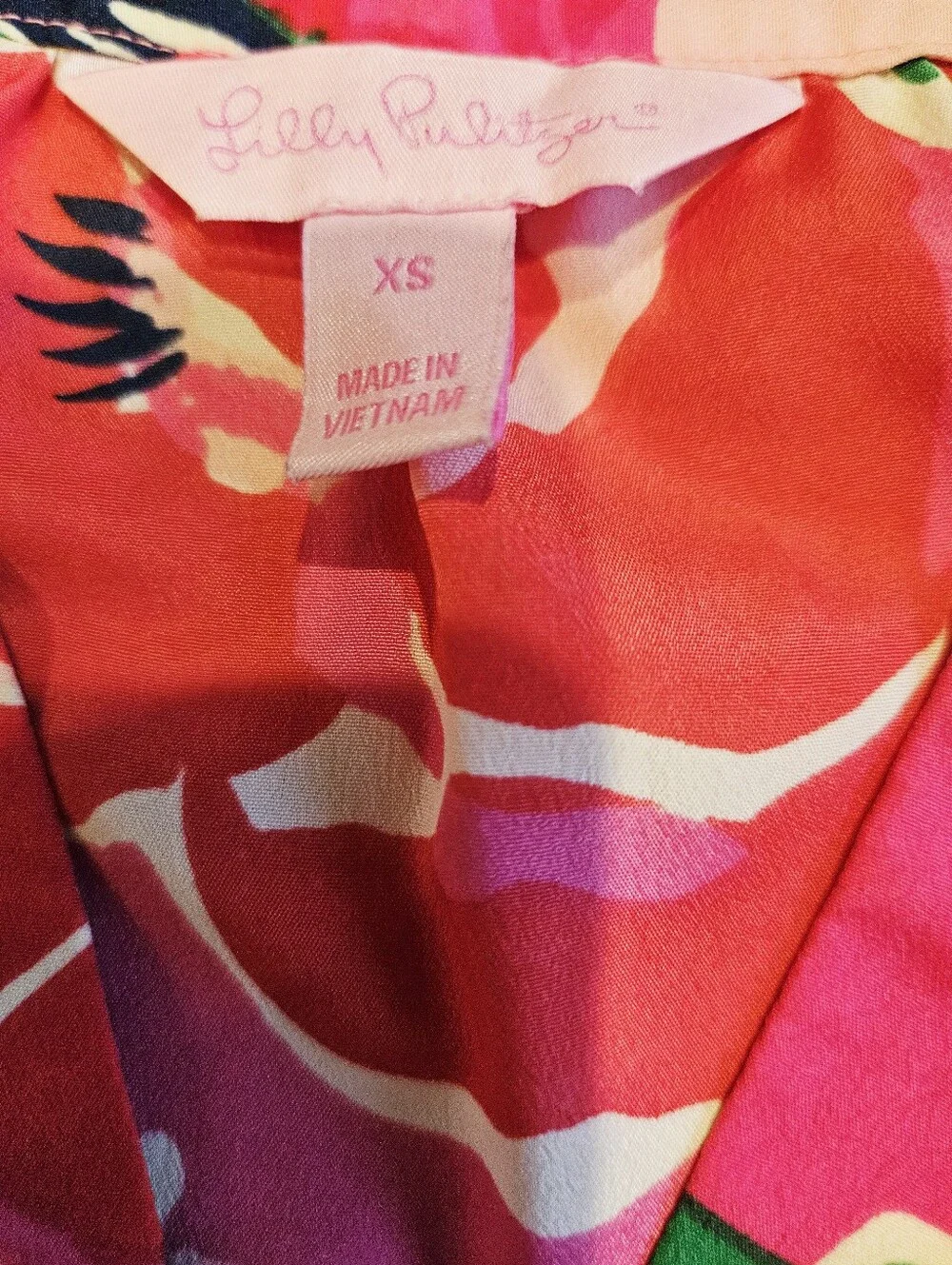 NWOT Lilly Pulitzer Alina Blouse Small Thing Called Love Floral Pink Green XS